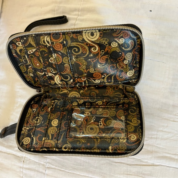 Sakroots Leather Wallet in Brown Paisley - Picture 3 of 3